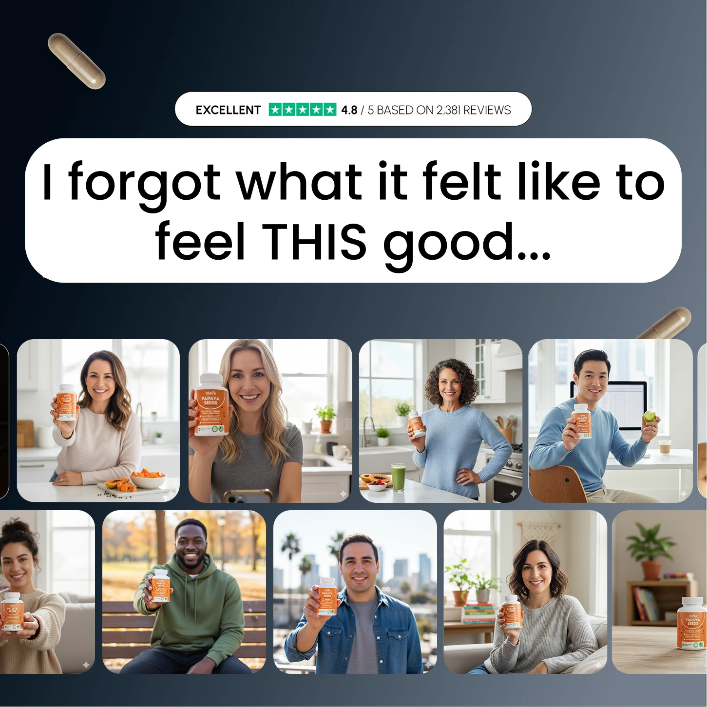 Elava™ Papaya Seeds Supplement