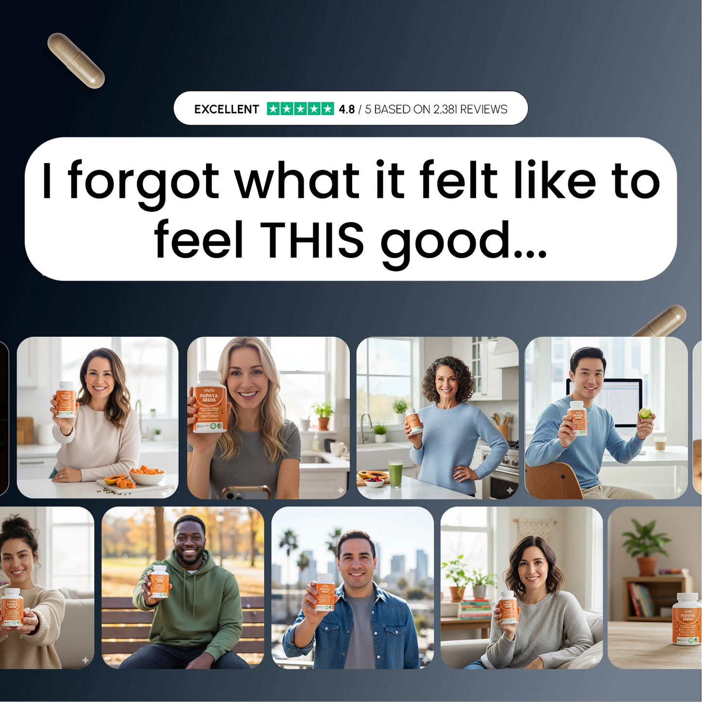 Elava™ Papaya Seeds Supplement