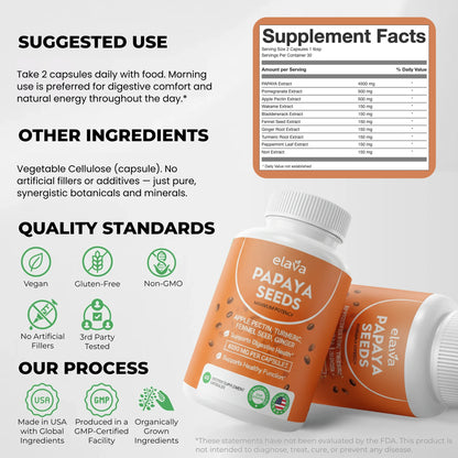 Elava™ Papaya Seeds Supplement